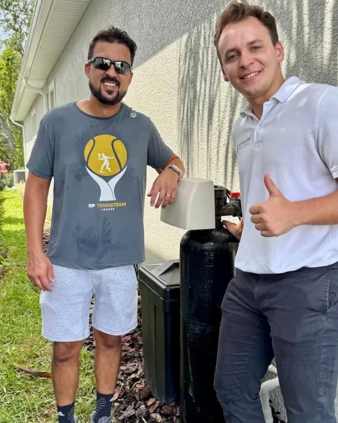 Satisfied customer after Water Softener System installation in Montverde, FL — AquaClear Solutions FL