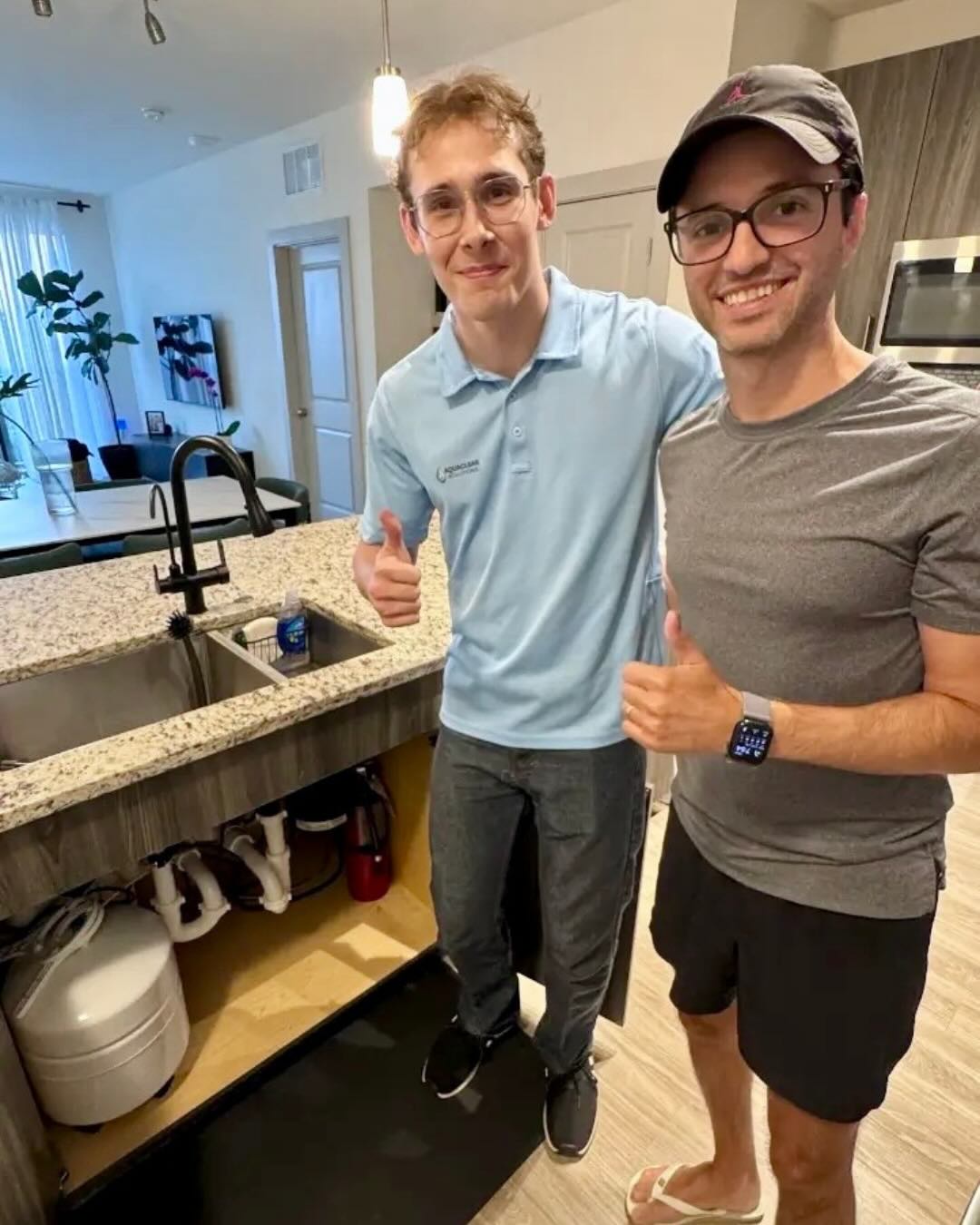 Happy client with Water Softener System installed by AquaClear Solutions FL in Montverde, FL