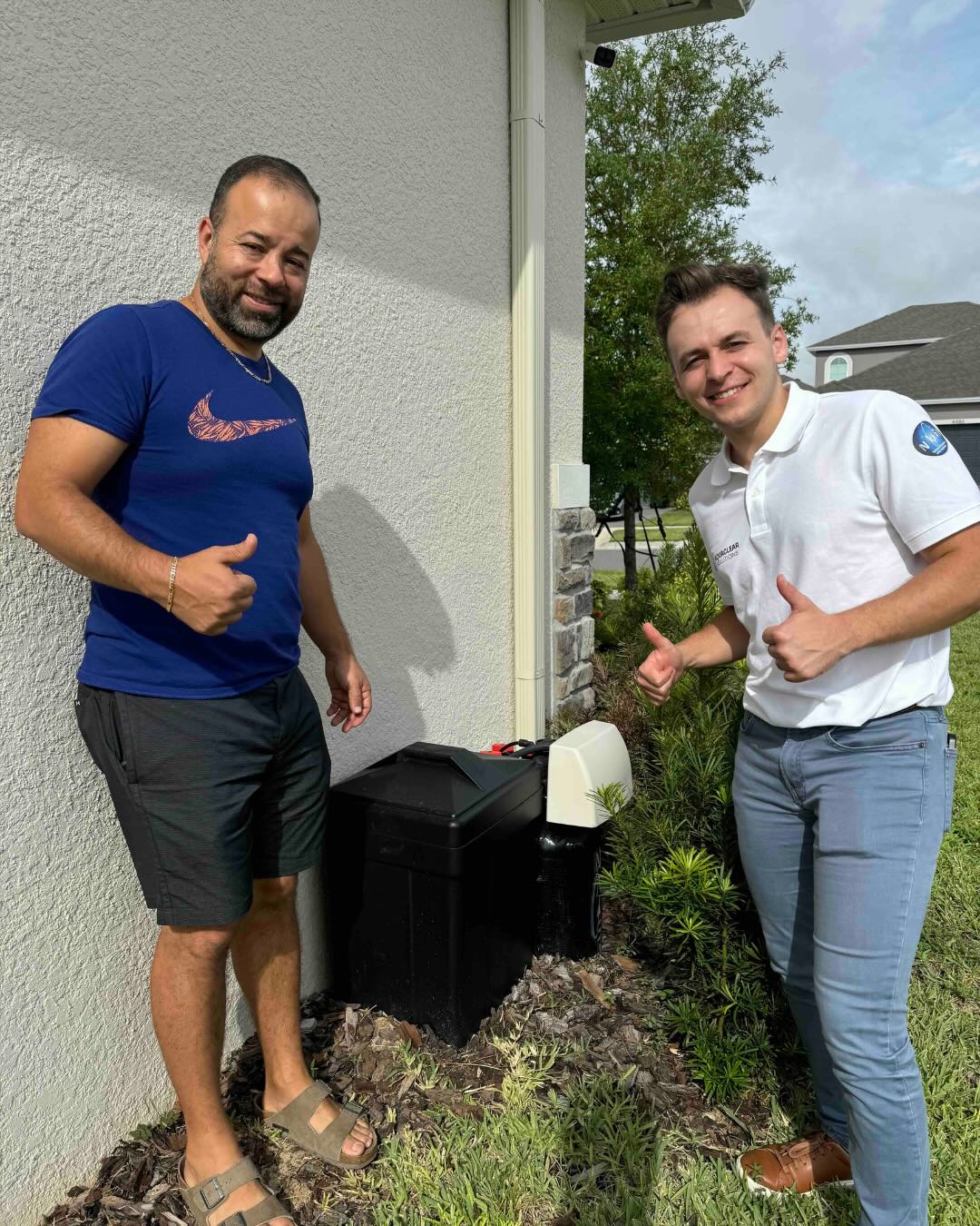 Satisfied customer after Water Softener System installation in Montverde, FL — AquaClear Solutions FL
