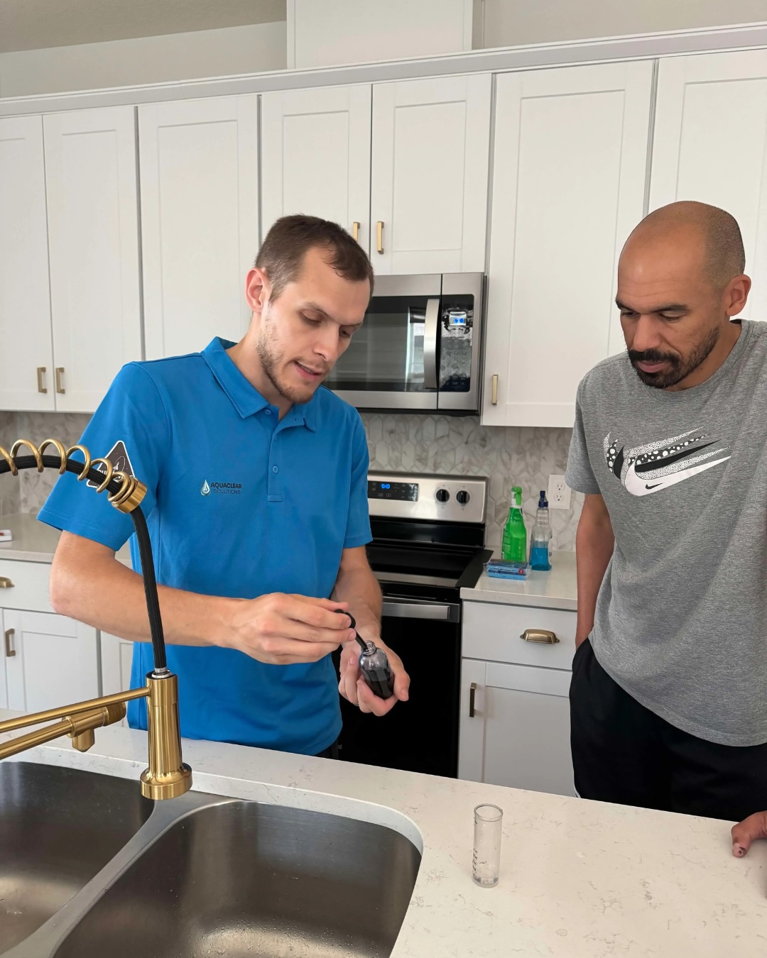 Happy client with Water Softener System installed by AquaClear Solutions FL in Clermont, FL